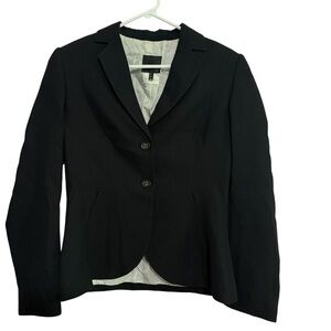 Cerruti 1881 Lined Black Two Button Women’s Blazer Jacket Size 8